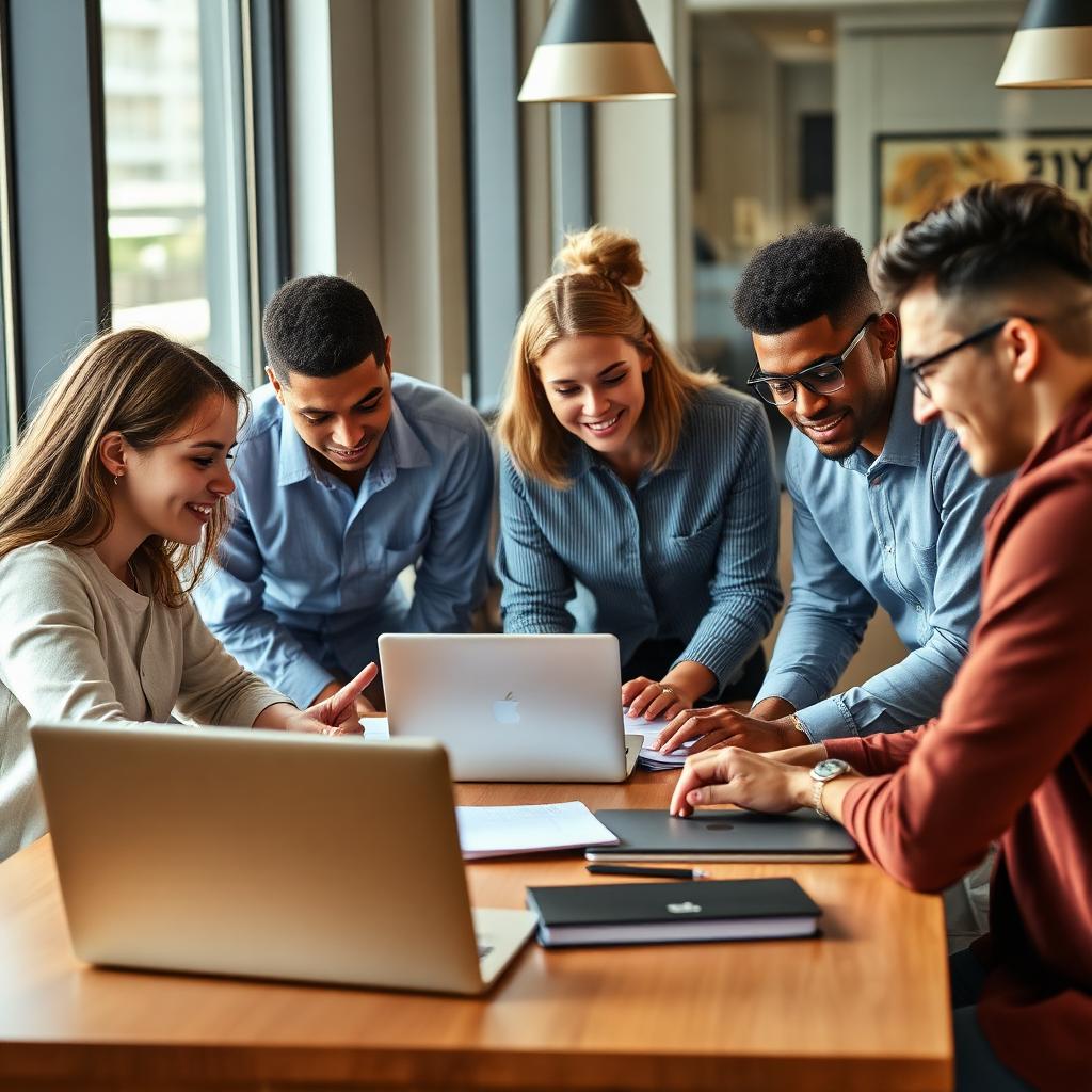 Diverse team applying AI skills on a real project